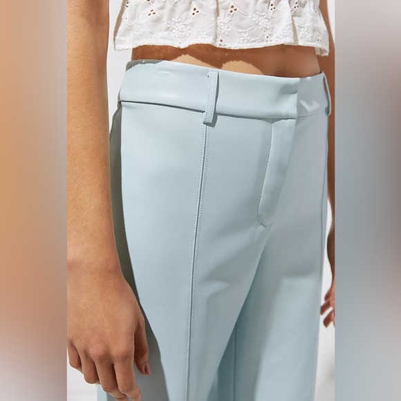 Anthropologie Avec Les Filles Faux Leather Cropped Wide-Leg Pants - Picture 2 of 6